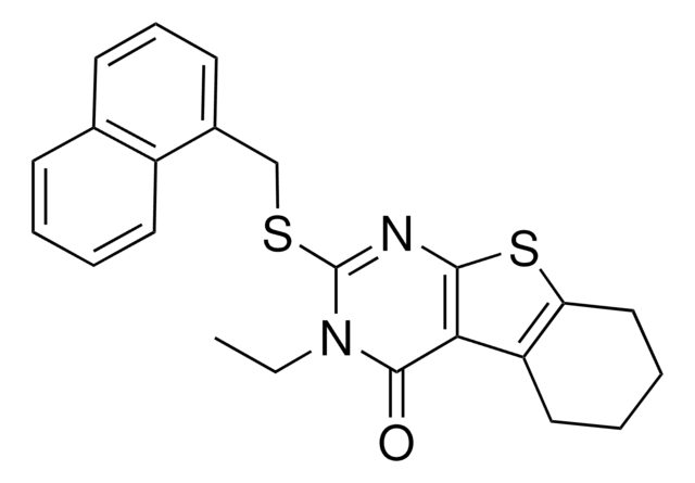 3-ETHYL-2-[(1-NAPHTHYLMETHYL)SULFANYL]-5,6,7,8-TETRAHYDRO[1]BENZOTHIENO[2,3-D]PYRIMIDIN-4(3H)-ONE AldrichCPR