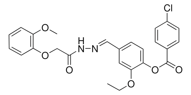 2-ETHOXY-4-(2-((2-METHOXYPHENOXY)ACETYL)CARBOHYDRAZONOYL)PHENYL 4-CHLOROBENZOATE AldrichCPR