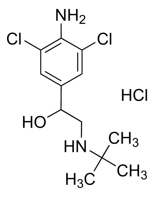 Clenbuterol hydrochloride solution 1.0&#160;mg/mL in methanol (as free base), ampule of 1&#160;mL, certified reference material, Cerilliant&#174;