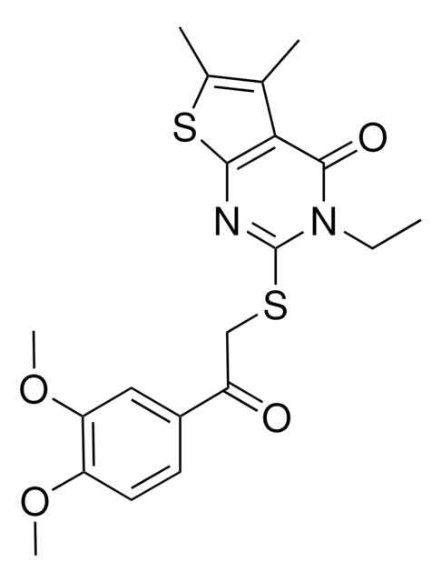 2-{[2-(3,4-DIMETHOXYPHENYL)-2-OXOETHYL]SULFANYL}-3-ETHYL-5,6-DIMETHYLTHIENO[2,3-D]PYRIMIDIN-4(3H)-ONE AldrichCPR