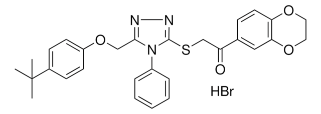 2-({5-[(4-TERT-BUTYLPHENOXY)METHYL]-4-PHENYL-4H-1,2,4-TRIAZOL-3-YL}SULFANYL)-1-(2,3-DIHYDRO-1,4-BENZODIOXIN-6-YL)ETHANONE HYDROBROMIDE AldrichCPR