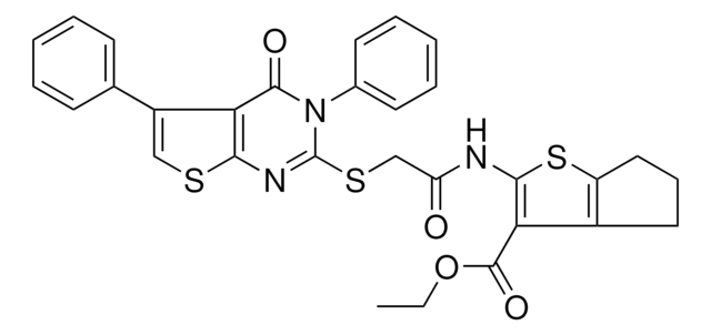 ETHYL 2-({[(4-OXO-3,5-DIPHENYL-3,4-DIHYDROTHIENO[2,3-D]PYRIMIDIN-2-YL)SULFANYL]ACETYL}AMINO)-5,6-DIHYDRO-4H-CYCLOPENTA[B]THIOPHENE-3-CARBOXYLATE AldrichCPR