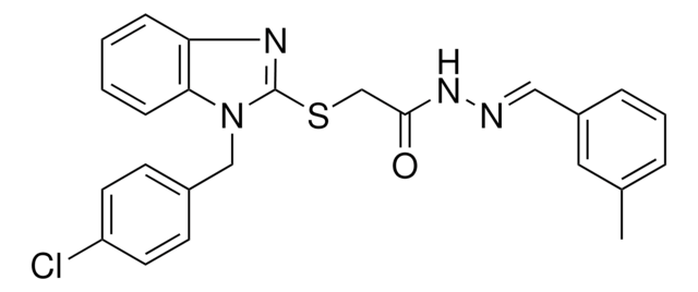 2-{[1-(4-CHLOROBENZYL)-1H-BENZIMIDAZOL-2-YL]SULFANYL}-N'-[(E)-(3-METHYLPHENYL)METHYLIDENE]ACETOHYDRAZIDE AldrichCPR