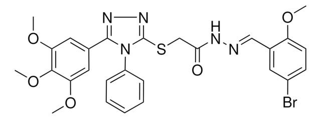 N'-[(E)-(5-BROMO-2-METHOXYPHENYL)METHYLIDENE]-2-{[4-PHENYL-5-(3,4,5-TRIMETHOXYPHENYL)-4H-1,2,4-TRIAZOL-3-YL]SULFANYL}ACETOHYDRAZIDE AldrichCPR