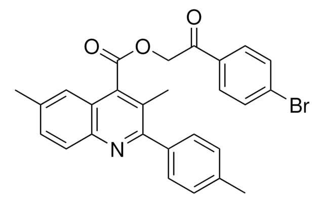 2-(4-BROMOPHENYL)-2-OXOETHYL 3,6-DIMETHYL-2-(4-METHYL-PH)-4-QUINOLINECARBOXYLATE AldrichCPR