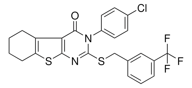 3-(4-CHLOROPHENYL)-2-{[3-(TRIFLUOROMETHYL)BENZYL]SULFANYL}-5,6,7,8-TETRAHYDRO[1]BENZOTHIENO[2,3-D]PYRIMIDIN-4(3H)-ONE AldrichCPR