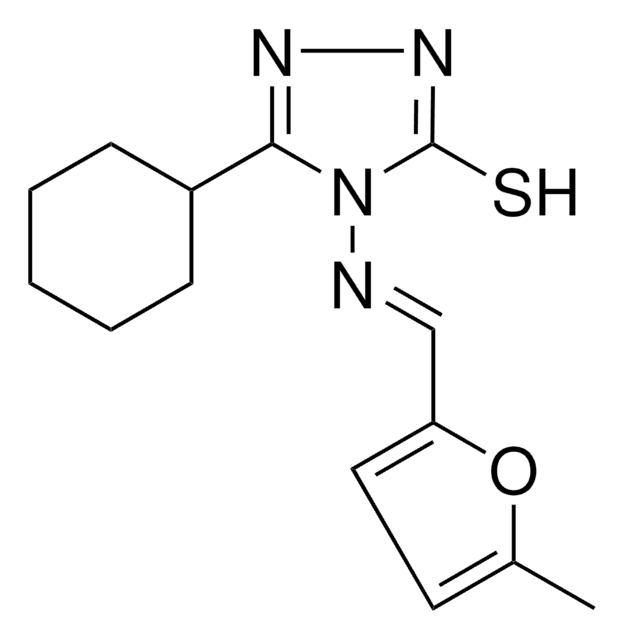 5-CYCLOHEXYL-4(((5-ME-2-FURYL)METHYLENE)AMINO)4H-1,2,4-TRIAZOL-3-YL HYDROSULFIDE AldrichCPR