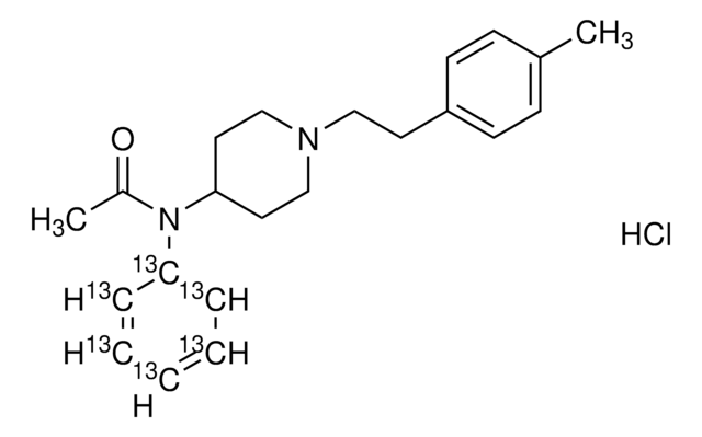 4&#8242;-Methylacetyl fentanyl-13C6 hydrochloride solution 100&#160;&#956;g/mL in methanol (as free base), certified reference material, ampule of 0.5&#160;mL, Cerilliant&#174;