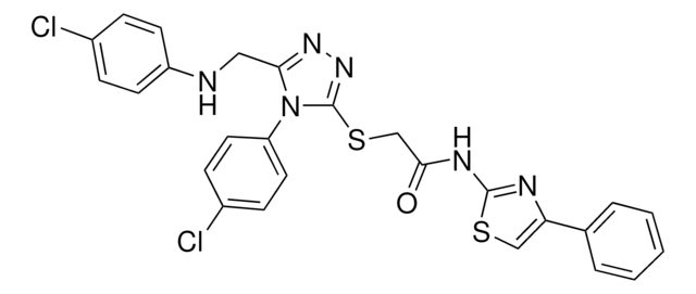 2-{[5-[(4-CHLOROANILINO)METHYL]-4-(4-CHLOROPHENYL)-4H-1,2,4-TRIAZOL-3-YL]SULFANYL}-N-(4-PHENYL-1,3-THIAZOL-2-YL)ACETAMIDE AldrichCPR