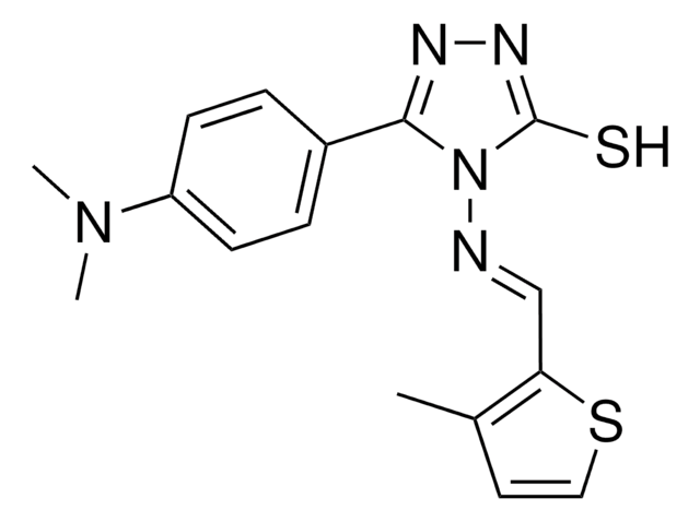 5-[4-(DIMETHYLAMINO)PHENYL]-4-{[(E)-(3-METHYL-2-THIENYL)METHYLIDENE]AMINO}-4H-1,2,4-TRIAZOL-3-YL HYDROSULFIDE AldrichCPR