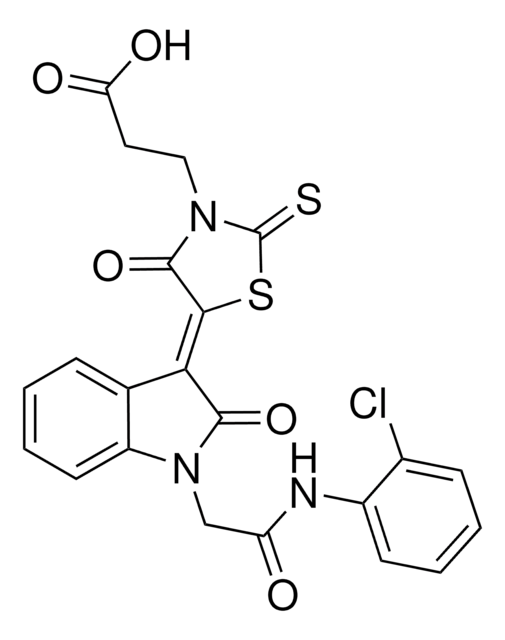 3-((5Z)-5-{1-[2-(2-CHLOROANILINO)-2-OXOETHYL]-2-OXO-1,2-DIHYDRO-3H-INDOL-3-YLIDENE}-4-OXO-2-THIOXO-1,3-THIAZOLIDIN-3-YL)PROPANOIC ACID AldrichCPR