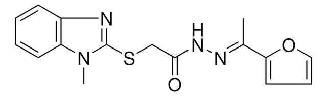 N'-(1-(2-FURYL)ETHYLIDENE)-2-((1-METHYL-1H-BENZIMIDAZOL-2-YL)THIO)ACETOHYDRAZIDE AldrichCPR