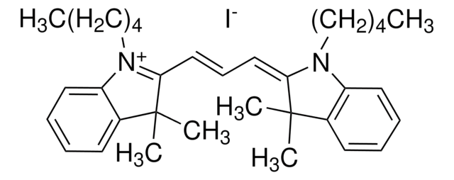 1,1&#8242;-Dipentyl-3,3,3&#8242;,3&#8242;-tetramethylindocarbocyanine iodide for fluorescence, &#8805;98.0% (TLC)