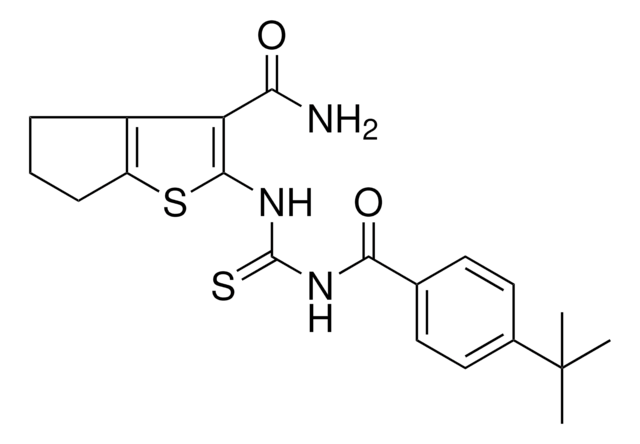 2-({[(4-TERT-BUTYLBENZOYL)AMINO]CARBOTHIOYL}AMINO)-5,6-DIHYDRO-4H-CYCLOPENTA[B]THIOPHENE-3-CARBOXAMIDE AldrichCPR