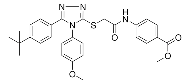 METHYL 4-[({[5-(4-TERT-BUTYLPHENYL)-4-(4-METHOXYPHENYL)-4H-1,2,4-TRIAZOL-3-YL]SULFANYL}ACETYL)AMINO]BENZOATE AldrichCPR