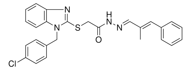 2-{[1-(4-CHLOROBENZYL)-1H-BENZIMIDAZOL-2-YL]SULFANYL}-N'-[(E,2E)-2-METHYL-3-PHENYL-2-PROPENYLIDENE]ACETOHYDRAZIDE AldrichCPR