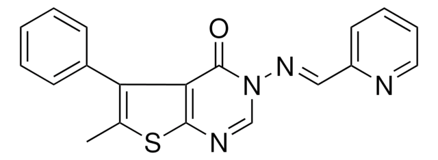 6-ME-5-PHENYL-3-((2-PYRIDINYLMETHYLENE)AMINO)THIENO(2,3-D)PYRIMIDIN-4(3H)-ONE AldrichCPR