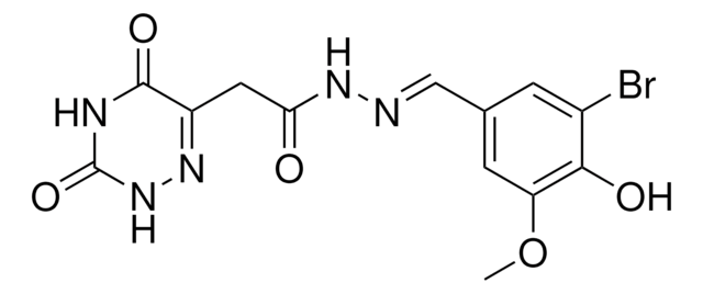 N'-[(E)-(3-BROMO-4-HYDROXY-5-METHOXYPHENYL)METHYLIDENE]-2-(3,5-DIOXO-2,3,4,5-TETRAHYDRO-1,2,4-TRIAZIN-6-YL)ACETOHYDRAZIDE AldrichCPR