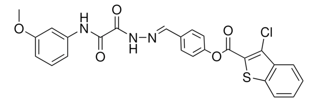 4-((E)-{2-[2-(3-METHOXYANILINO)-2-OXOACETYL]HYDRAZONO}METHYL)PHENYL 3-CHLORO-1-BENZOTHIOPHENE-2-CARBOXYLATE AldrichCPR