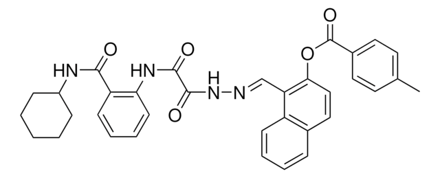 1-{(E)-[2-(2-{2-[(CYCLOHEXYLAMINO)CARBONYL]ANILINO}-2-OXOACETYL)HYDRAZONO]METHYL}-2-NAPHTHYL 4-METHYLBENZOATE AldrichCPR