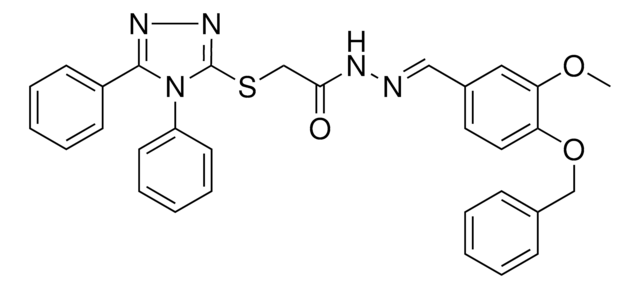 N'-{(E)-[4-(BENZYLOXY)-3-METHOXYPHENYL]METHYLIDENE}-2-[(4,5-DIPHENYL-4H-1,2,4-TRIAZOL-3-YL)SULFANYL]ACETOHYDRAZIDE AldrichCPR