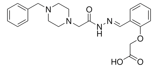 (2-(2-((4-BENZYL-1-PIPERAZINYL)ACETYL)CARBOHYDRAZONOYL)PHENOXY)ACETIC ACID AldrichCPR