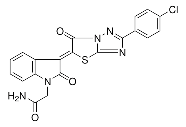 2-[(3Z)-3-(2-(4-CHLOROPHENYL)-6-OXO[1,3]THIAZOLO[3,2-B][1,2,4]TRIAZOL-5(6H)-YLIDENE)-2-OXO-2,3-DIHYDRO-1H-INDOL-1-YL]ACETAMIDE AldrichCPR