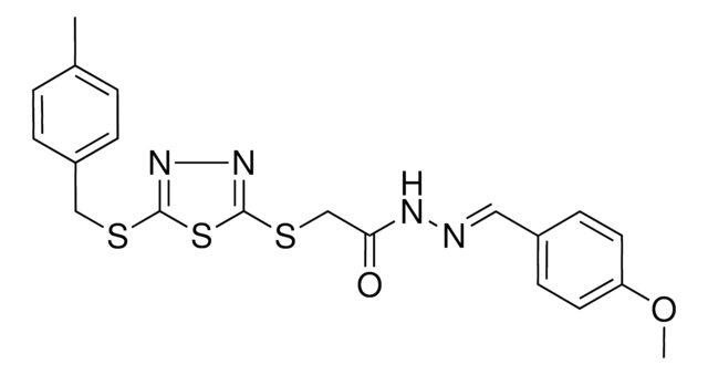 N'-[(E)-(4-METHOXYPHENYL)METHYLIDENE]-2-({5-[(4-METHYLBENZYL)SULFANYL]-1,3,4-THIADIAZOL-2-YL}SULFANYL)ACETOHYDRAZIDE AldrichCPR