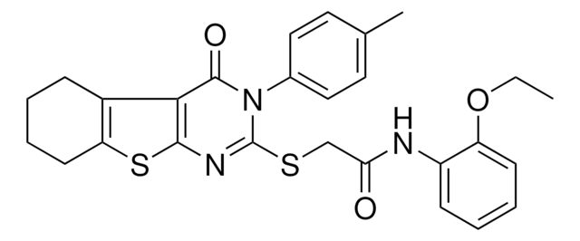 N-(2-ETHOXYPHENYL)-2-{[3-(4-METHYLPHENYL)-4-OXO-3,4,5,6,7,8-HEXAHYDRO[1]BENZOTHIENO[2,3-D]PYRIMIDIN-2-YL]SULFANYL}ACETAMIDE AldrichCPR