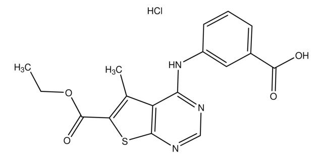 3-(6-(Ethoxycarbonyl)-5-Me-thieno[2,3-d]pyrimidin-4-ylamino)benzoic acid HCl