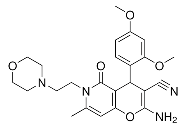 2-AMINO-4-(2,4-DIMETHOXYPHENYL)-7-METHYL-6-[2-(4-MORPHOLINYL)ETHYL]-5-OXO-5,6-DIHYDRO-4H-PYRANO[3,2-C]PYRIDINE-3-CARBONITRILE AldrichCPR