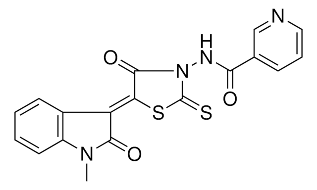 N-[(5Z)-5-(1-METHYL-2-OXO-1,2-DIHYDRO-3H-INDOL-3-YLIDENE)-4-OXO-2-THIOXO-1,3-THIAZOLIDIN-3-YL]NICOTINAMIDE AldrichCPR