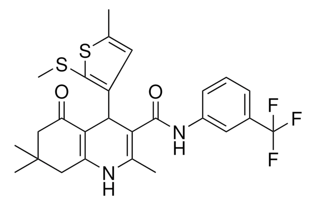 2,7,7-TRIMETHYL-4-[5-METHYL-2-(METHYLSULFANYL)-3-THIENYL]-5-OXO-N-[3-(TRIFLUOROMETHYL)PHENYL]-1,4,5,6,7,8-HEXAHYDRO-3-QUINOLINECARBOXAMIDE AldrichCPR