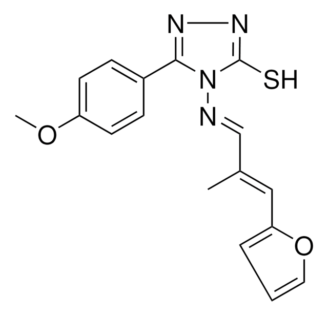 4-{[(E,2E)-3-(2-FURYL)-2-METHYL-2-PROPENYLIDENE]AMINO}-5-(4-METHOXYPHENYL)-4H-1,2,4-TRIAZOL-3-YL HYDROSULFIDE AldrichCPR