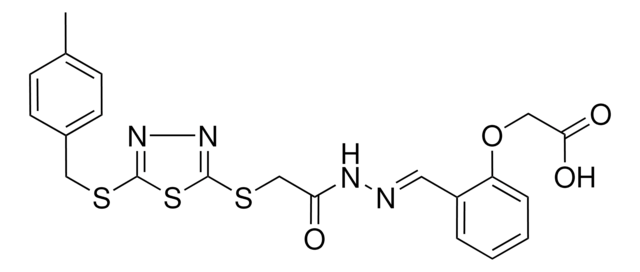 [2-((E)-{[({5-[(4-METHYLBENZYL)SULFANYL]-1,3,4-THIADIAZOL-2-YL}SULFANYL)ACETYL]HYDRAZONO}METHYL)PHENOXY]ACETIC ACID AldrichCPR