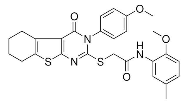 N-(2-METHOXY-5-METHYLPHENYL)-2-{[3-(4-METHOXYPHENYL)-4-OXO-3,4,5,6,7,8-HEXAHYDRO[1]BENZOTHIENO[2,3-D]PYRIMIDIN-2-YL]SULFANYL}ACETAMIDE AldrichCPR