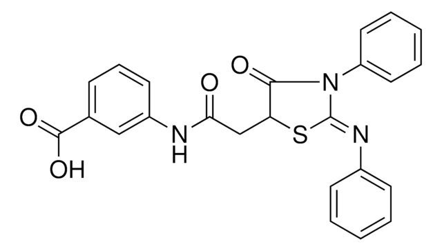 3-(((4-OXO-3-PH-2-(PHENYLIMINO)-1,3-THIAZOLIDIN-5-YL)ACETYL)AMINO)BENZOIC ACID AldrichCPR