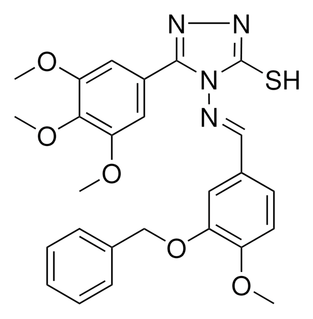 4-({(E)-[3-(BENZYLOXY)-4-METHOXYPHENYL]METHYLIDENE}AMINO)-5-(3,4,5-TRIMETHOXYPHENYL)-4H-1,2,4-TRIAZOLE-3-THIOL AldrichCPR