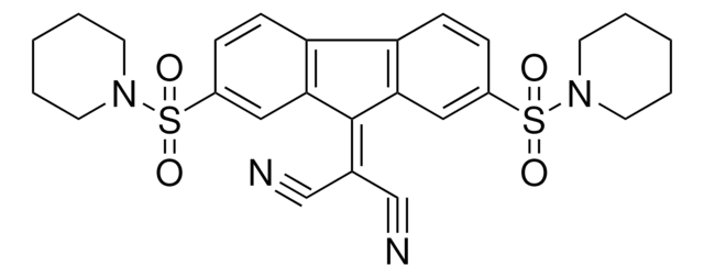 2-(2,7-BIS(1-PIPERIDINYLSULFONYL)-9H-FLUOREN-9-YLIDENE)MALONONITRILE AldrichCPR