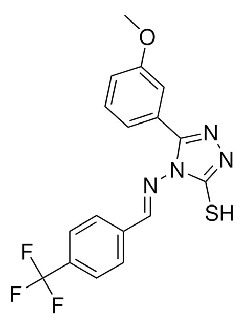 5-(3-METHOXYPHENYL)-4-({(E)-[4-(TRIFLUOROMETHYL)PHENYL]METHYLIDENE}AMINO)-4H-1,2,4-TRIAZOLE-3-THIOL AldrichCPR