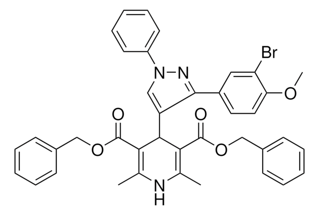 DIBENZYL 4-[3-(3-BROMO-4-METHOXYPHENYL)-1-PHENYL-1H-PYRAZOL-4-YL]-2,6-DIMETHYL-1,4-DIHYDRO-3,5-PYRIDINEDICARBOXYLATE AldrichCPR