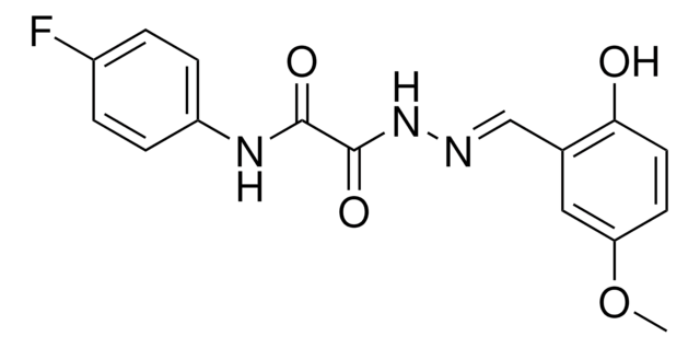 N-(4-FLUOROPHENYL)-2-(2-(2-HO-5-METHOXYBENZYLIDENE)HYDRAZINO)-2-OXOACETAMIDE AldrichCPR