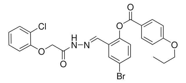 4-BROMO-2-(2-((2-CHLOROPHENOXY)ACETYL)CARBOHYDRAZONOYL)PHENYL 4-PROPOXYBENZOATE AldrichCPR