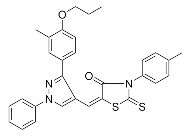 (5E)-3-(4-METHYLPHENYL)-5-{[3-(3-METHYL-4-PROPOXYPHENYL)-1-PHENYL-1H-PYRAZOL-4-YL]METHYLENE}-2-THIOXO-1,3-THIAZOLIDIN-4-ONE AldrichCPR