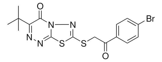 7-{[2-(4-BROMOPHENYL)-2-OXOETHYL]SULFANYL}-3-TERT-BUTYL-4H-[1,3,4]THIADIAZOLO[2,3-C][1,2,4]TRIAZIN-4-ONE AldrichCPR