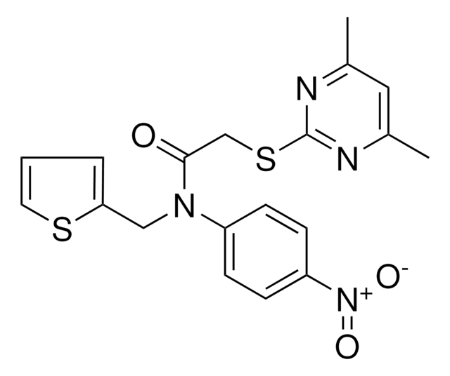 2-[(4,6-DIMETHYL-2-PYRIMIDINYL)SULFANYL]-N-(4-NITROPHENYL)-N-(2-THIENYLMETHYL)ACETAMIDE AldrichCPR