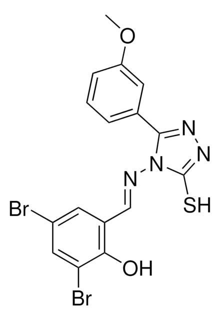 2,4-DIBROMO-6-((E)-{[3-(3-METHOXYPHENYL)-5-SULFANYL-4H-1,2,4-TRIAZOL-4-YL]IMINO}METHYL)PHENOL AldrichCPR