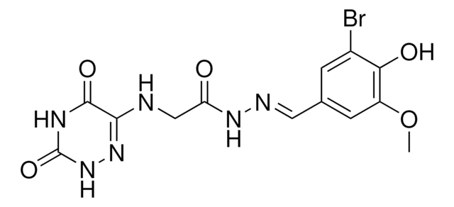 N'-[(E)-(3-BROMO-4-HYDROXY-5-METHOXYPHENYL)METHYLIDENE]-2-[(3,5-DIOXO-2,3,4,5-TETRAHYDRO-1,2,4-TRIAZIN-6-YL)AMINO]ACETOHYDRAZIDE AldrichCPR