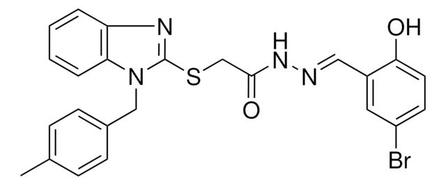 N'-[(E)-(5-BROMO-2-HYDROXYPHENYL)METHYLIDENE]-2-{[1-(4-METHYLBENZYL)-1H-BENZIMIDAZOL-2-YL]SULFANYL}ACETOHYDRAZIDE AldrichCPR