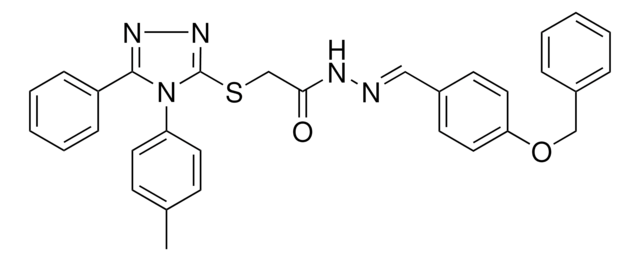 N'-{(E)-[4-(BENZYLOXY)PHENYL]METHYLIDENE}-2-{[4-(4-METHYLPHENYL)-5-PHENYL-4H-1,2,4-TRIAZOL-3-YL]SULFANYL}ACETOHYDRAZIDE AldrichCPR